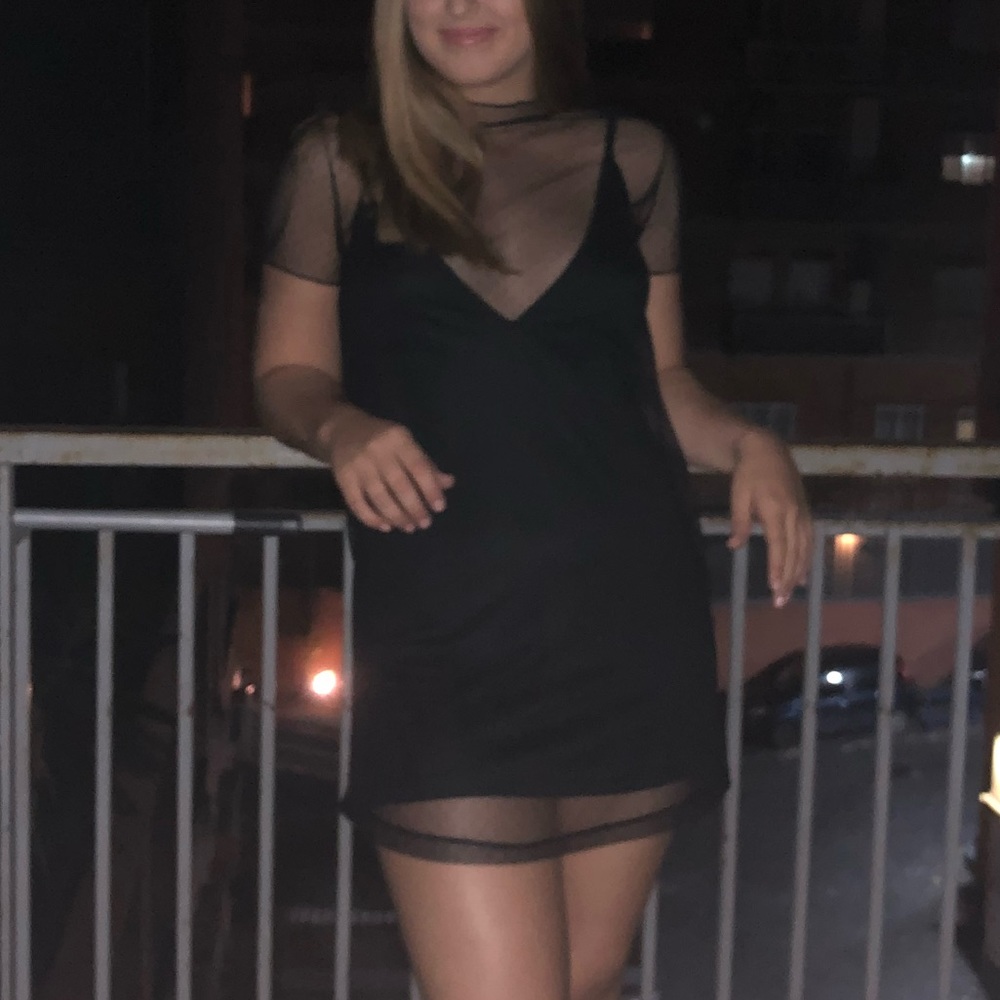 Two piece mesh dress set